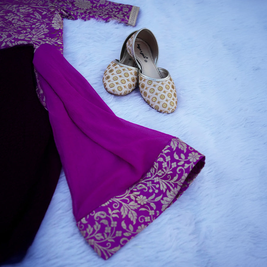 Brocade Kurta with Tulip Trousers