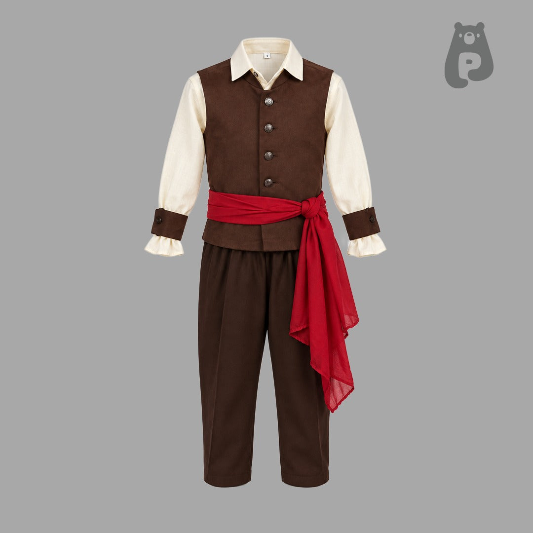 Boys Pirate Costume with Suede Vest
