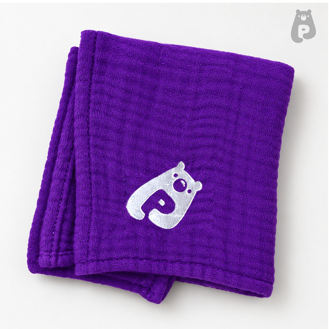 Rich Purple Cotton Baby Handkerchief