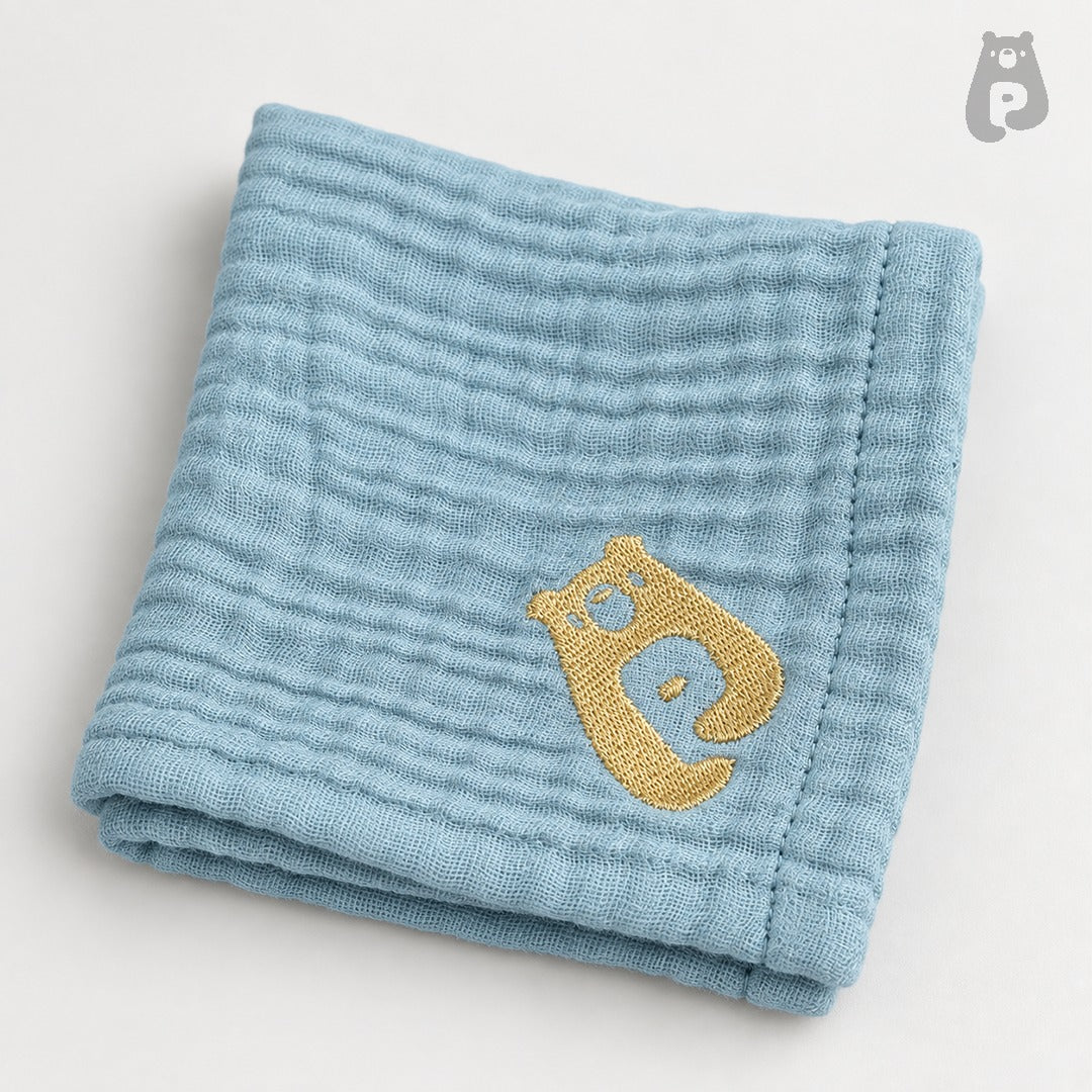 Soft Pastel Blue Cotton Baby Handkerchief